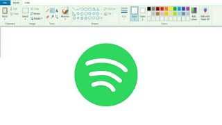 How do draw Spotify logo in ms Paint / Spotify music player