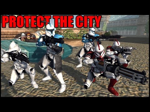 Arc Troopers PROTECT the City from INVASION! - Men of War: Star Wars Mod Battle Simulator