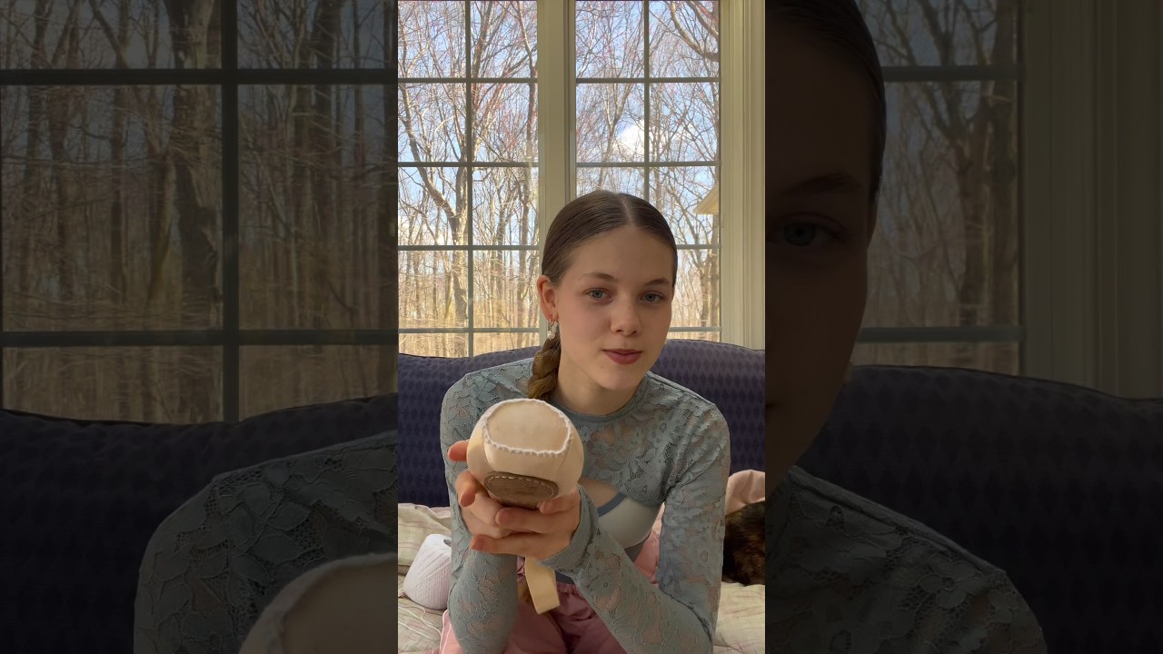 how to darn pointe shoes 🩰🪡🧵       #ballet #shorts #short #ballerina