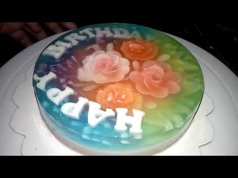 3D Jelly Art Cake (Birthday Jelly Cake)