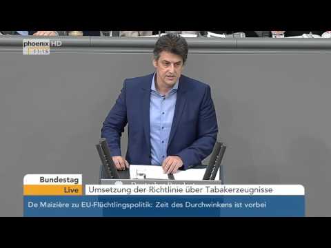Bundestag: Debatte zur Umsetzung der Richtlinie über Tabakerzeugnisse am 25.02.2016