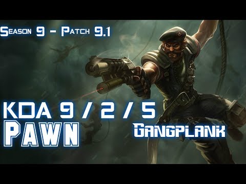 Pawn GANGPLANK vs GALIO Mid - Patch 9.1 KR Ranked