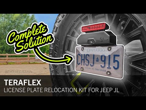 Perfect Spare Tire License Plate Relocation: Teraflex Kit for Jeep Wrangler JL (2018-2024)