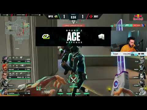 Tarik reacts to Optic YAY crazy 5 Bullets ACE vs XSET - XSET vs OPTIC VCT
