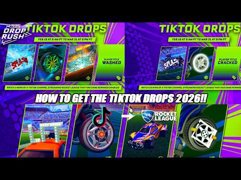 So erhältst du die *NEUEN* KOSTENLOSEN Drop Rush 2026 TikTok Drops!! - Rocket League Tutorial!