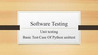 Download the video "Selenium + Python自动化测试之单元测试模块unittest介绍（Python unittest） Python软件测试3——Python程序设计系列204"