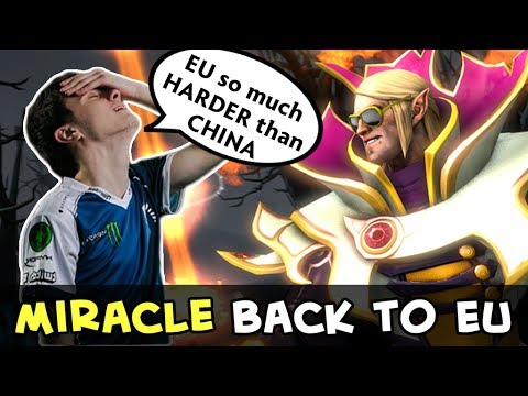Miracle back to EU — first game Invoker vs Sonneiko mid
