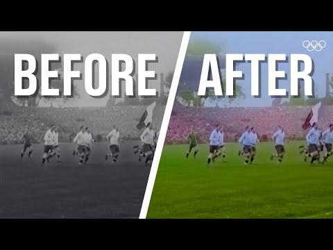 1924 football... in colour! ⚽💚 | Paris 1924 recoloured by Alibaba AI cloud technology