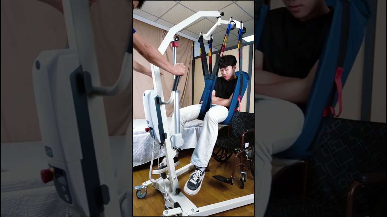 Portable Patient Lift - Compact Folding Full Body Powered Transfer Lifter for Home