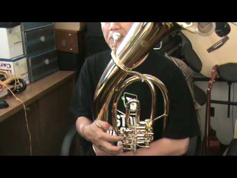 German Country Style Bb 3 Rotary Baritone & Tenor Horn image 7