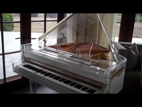 Full Crystal Grand Piano Handcrafted transparent VS1 Grand Piano luxury image 10
