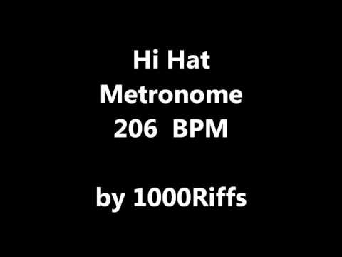 Hi Hat Metronome 206 BPM - Beats Per Minute