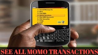 How to see all your mtn mobile money transaction details