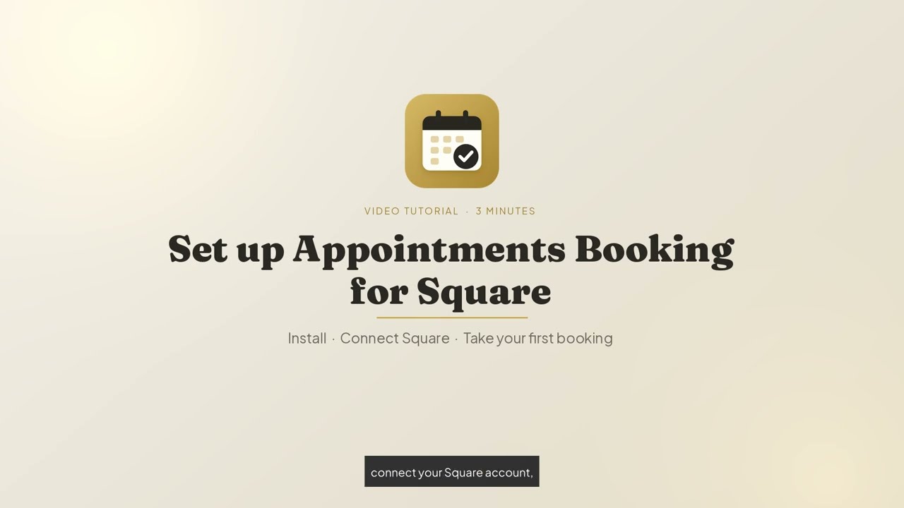Video: setting up the Square Appointments plugin on WordPress