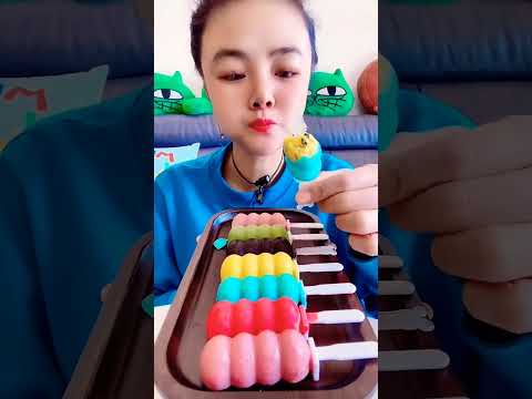 BLACK CHOCOLATE ICE CREAM ASMR QUICKLY EATING
