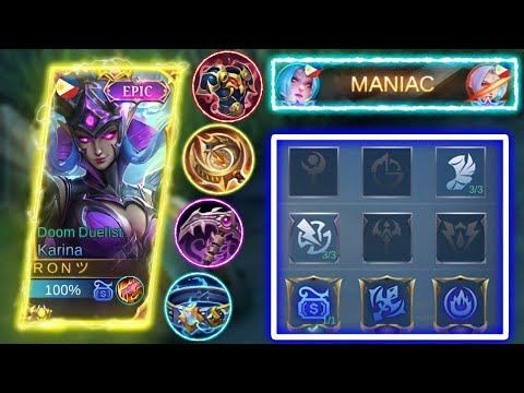 KARINA BEST HYBRID BUILD AND EMBLEM MUST TRY? INSANE DAMAGE BUILD - MLBB