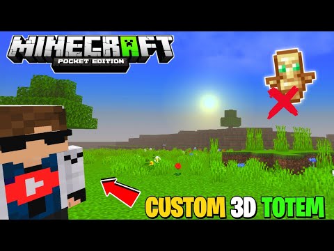 How To Make Custom 3D Totem In Minecraft PE || 3D Custom totem texture pack MCPE