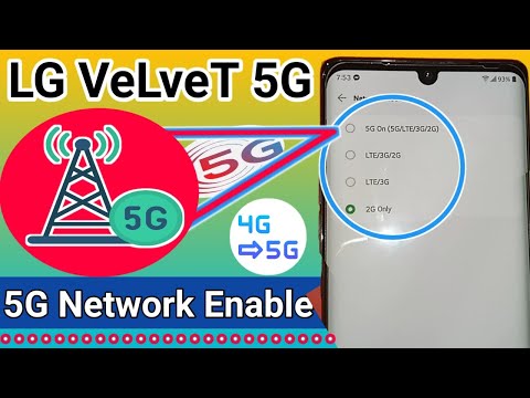 LG Velvet 5g Network enable