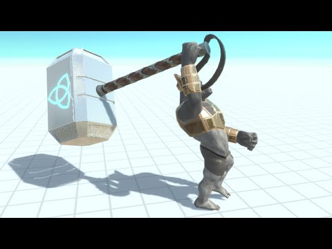 Remastered Ghor Lifts Thor Hammer (MJOLNIR) and beats Every Unit - Animal Revolt Battle Simulator