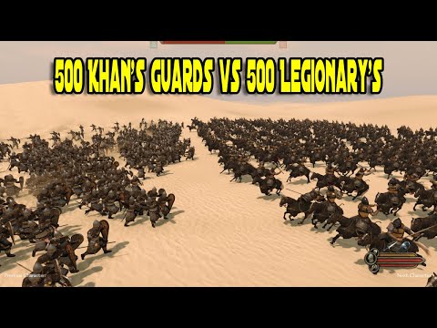 500 Khan's Guards vs 500 Legionaries - Mount & Blade 2: Bannerlord