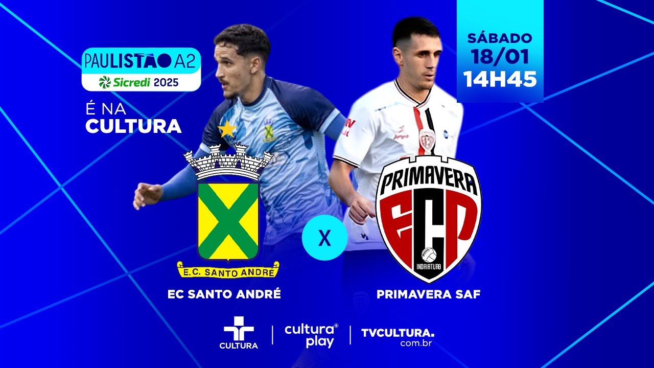 CAMPEONATO PAULISTA A2 |  EC SANTO ANDRÉ X PRIMAVERA SAF | AO VIVO E COM IMAGENS - (18/01/2025)
