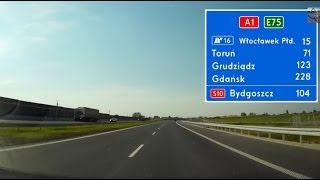 preview picture of video 'Autostrada / Highway A1 Kowal - Włocławek'