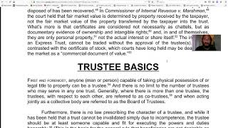 Part 3 - a reading from Carlton Weiss- Private Express Trustee Handbook