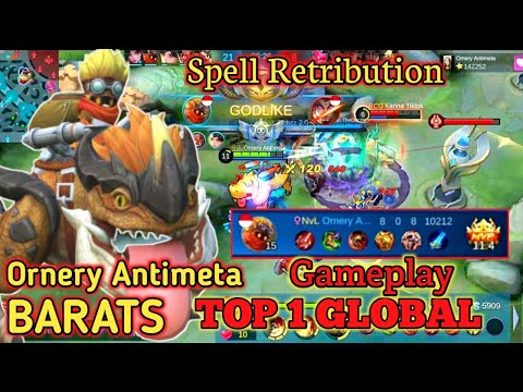 Barats Best Build & Spell Retribution - Gameplay Top 1 Global by Ornery Antimeta | Mobile Legends