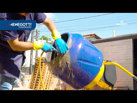 Betoneira Compacta 130 Litros 1/2 CV 4 Polos Monofásica 110V Azul MENEGOTTI-40014 - Vídeo