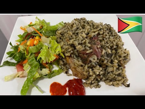 Eddo leaf /callaloo cook up rice Guyanese style(my way)|Thru Alicia eyes | Guyanese YouTuber 🥬👩🍳