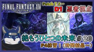 【FF14】絶もうひとつの未来！ ＃２０　P4練習！(時間結晶～)【忍者視点】