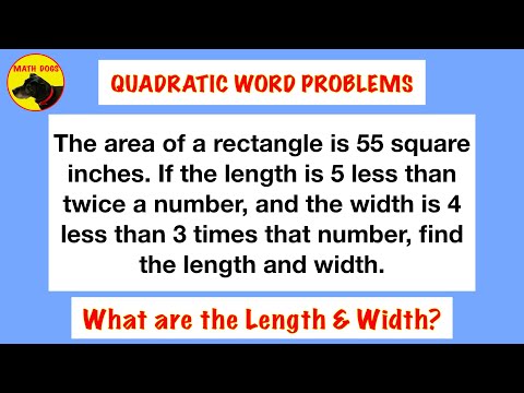 Quadratic Equation Word Problems (Rectangles!)