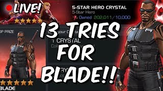 13x Five Star Featured Blade Crystal Opening LIVE - Blade Day 2018 - Marvel Contest Of Champions