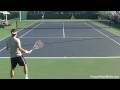 Roger Federer hitting from the Back Perspective in HD