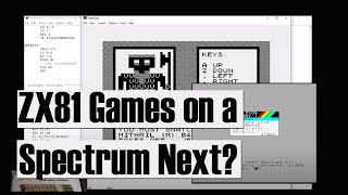 Running ZX Caverns ZX81 game on the Spectrum Next CSpect Emulator