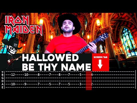 【IRON MAIDEN】[ Hallowed Be Thy Name ] cover by Masuka | LESSON | GUITAR TAB