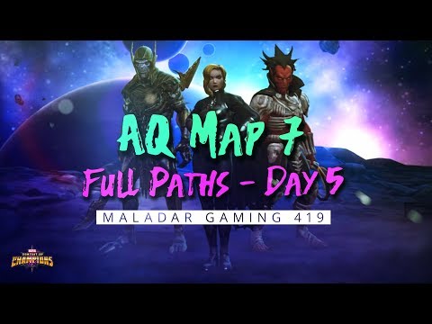 Alliance Quest Map 7 Full Paths Day 5 - Marvel Contest of Champions