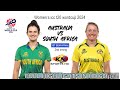 AUS W VS SA W Icc Women T20 2024 Highlights Part I 1st Inning HD 60fps