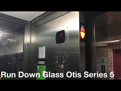 Run Down Otis Series 5 Hydraulic Glass Elevator @ La Crosse Center Parking Ramp in La Crosse, WI
