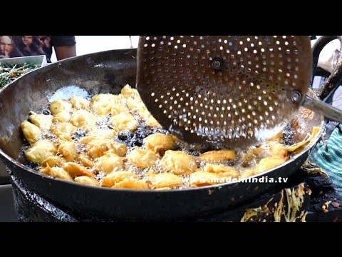 Crispy Potato Fritters | Crispy Potato Bhajias | Aloo Bhajiya | ROADSIDE STREET FOOD street food