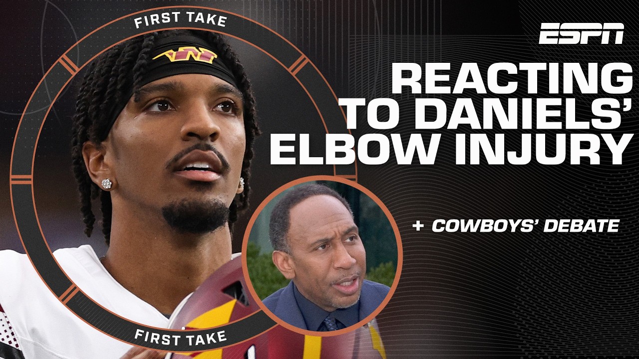 Stephen A. reacts to Jayden Daniels' injury 🚨 'This is RG3 written all over it again!' | First Take