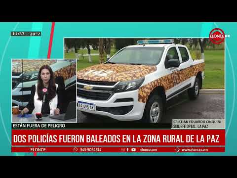 Santa Elena: Dos policías baleados mientras patrullaban en una zona rural - 24/10/25