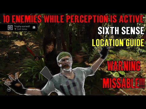 Shadow of the Tomb Raider 🏹 Sixth Sense 🏹 (10 Enemies while Perception is Active) MISSABLE!!! Video