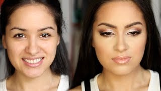 Full Face PROM Makeup Look for SMALL Eyes!