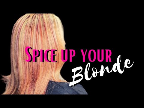 RED & BLONDE HIGHLIGHTS :: Adding Red highlights to...