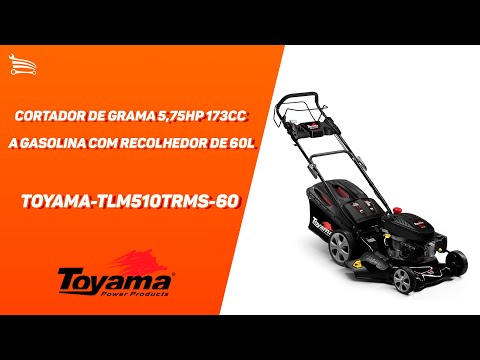 Cortador de Grama à Gasolina 5,75Hp 173CC 510mm com Recolhedor de 60 Litros - Video