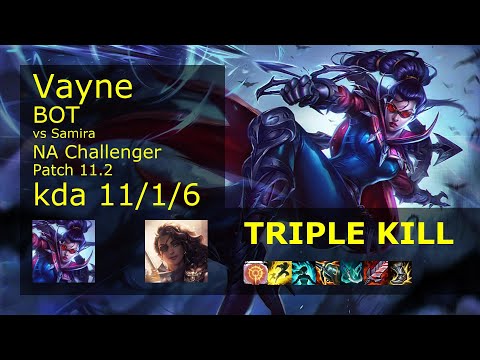 Vayne ADC & Maokai vs Samira & Leona - NA Challenger 11/1/6 Patch 11.2 Gameplay