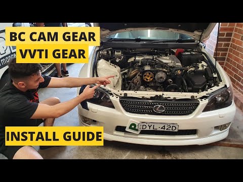 Installing VVTI Gear + BC adjustable CAM GEAR and a CUSTOM EXHAUST in our 2JZ LEXUS IS300