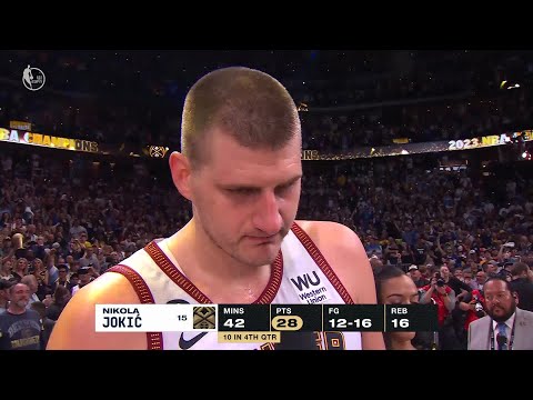 Nikola Jokic Interview After Winning The 2022-2023 #NBAFinals presented by YouTube TV