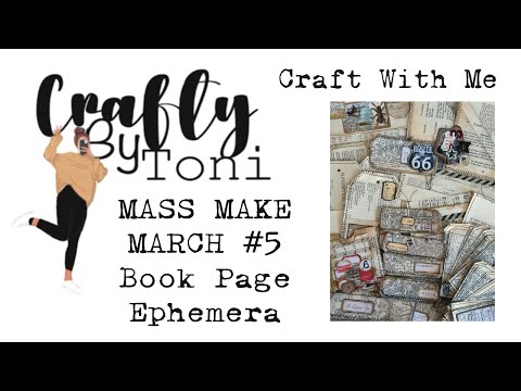 #craftwithme …MASS MAKE MARCH #5 BOOK PAGE EPHEMERA …#junkjournalideas #massmakemarch2025